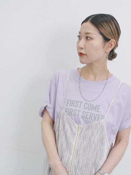 プリントTシャツ（オフホワイト/チャコールグレー/サックスブルー/ラベンダー/Ｓグレー）｜Samansa Mos2 blue（サマンサモスモス ブルー）通販