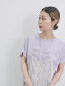 プリントTシャツ（オフホワイト/チャコールグレー/サックスブルー/ラベンダー/Ｓグレー）｜Samansa Mos2 blue（サマンサモスモス ブルー）通販