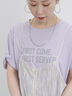 プリントTシャツ（オフホワイト/チャコールグレー/サックスブルー/ラベンダー/Ｓグレー）｜Samansa Mos2 blue（サマンサモスモス ブルー）通販