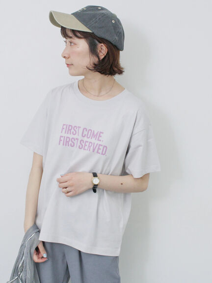 プリントTシャツ（オフホワイト/チャコールグレー/サックスブルー/ラベンダー/Ｓグレー）｜Samansa Mos2 blue（サマンサモスモス ブルー）通販