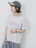 プリントTシャツ（オフホワイト/チャコールグレー/サックスブルー/ラベンダー/Ｓグレー）｜Samansa Mos2 blue（サマンサモスモス ブルー）通販