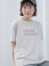 プリントTシャツ（オフホワイト/チャコールグレー/サックスブルー/ラベンダー/Ｓグレー）｜Samansa Mos2 blue（サマンサモスモス ブルー）通販