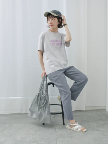プリントTシャツ（オフホワイト/チャコールグレー/サックスブルー/ラベンダー/Ｓグレー）｜Samansa Mos2 blue（サマンサモスモス ブルー）通販