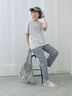プリントTシャツ（オフホワイト/チャコールグレー/サックスブルー/ラベンダー/Ｓグレー）｜Samansa Mos2 blue（サマンサモスモス ブルー）通販