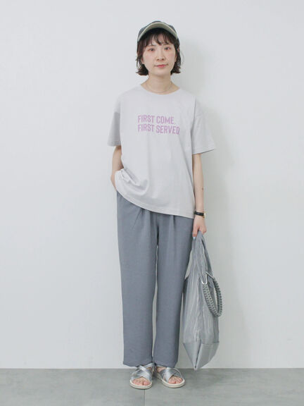 プリントTシャツ（オフホワイト/チャコールグレー/サックスブルー/ラベンダー/Ｓグレー）｜Samansa Mos2 blue（サマンサモスモス ブルー）通販