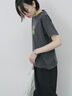 プリントTシャツ（オフホワイト/チャコールグレー/サックスブルー/ラベンダー/Ｓグレー）｜Samansa Mos2 blue（サマンサモスモス ブルー）通販