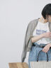 プリントTシャツ（オフホワイト/チャコールグレー/サックスブルー/ラベンダー/Ｓグレー）｜Samansa Mos2 blue（サマンサモスモス ブルー）通販