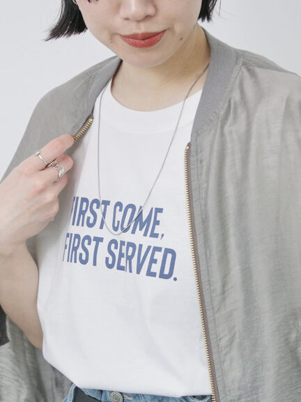 プリントTシャツ（オフホワイト/チャコールグレー/サックスブルー/ラベンダー/Ｓグレー）｜Samansa Mos2 blue（サマンサモスモス ブルー）通販