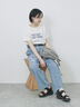 プリントTシャツ（オフホワイト/チャコールグレー/サックスブルー/ラベンダー/Ｓグレー）｜Samansa Mos2 blue（サマンサモスモス ブルー）通販