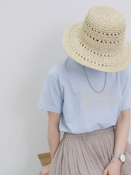 プリントTシャツ（オフホワイト/チャコールグレー/サックスブルー/ラベンダー/Ｓグレー）｜Samansa Mos2 blue（サマンサモスモス ブルー）通販