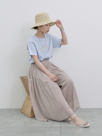 プリントTシャツ（オフホワイト/チャコールグレー/サックスブルー/ラベンダー/Ｓグレー）｜Samansa Mos2 blue（サマンサモスモス ブルー）通販