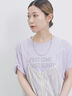 プリントTシャツ（オフホワイト/チャコールグレー/サックスブルー/ラベンダー/Ｓグレー）｜Samansa Mos2 blue（サマンサモスモス ブルー）通販