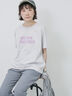 プリントTシャツ（オフホワイト/チャコールグレー/サックスブルー/ラベンダー/Ｓグレー）｜Samansa Mos2 blue（サマンサモスモス ブルー）通販
