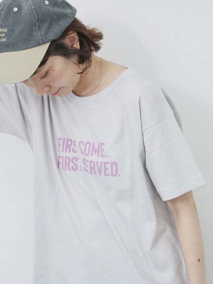 プリントTシャツ（オフホワイト/チャコールグレー/サックスブルー/ラベンダー/Ｓグレー）｜Samansa Mos2 blue（サマンサモスモス ブルー）通販