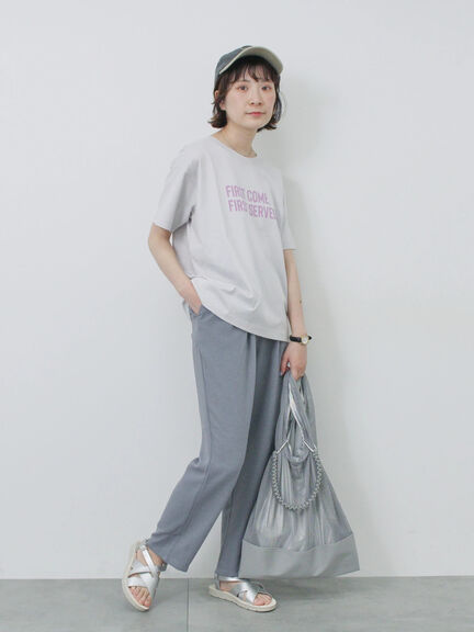 プリントTシャツ（オフホワイト/チャコールグレー/サックスブルー/ラベンダー/Ｓグレー）｜Samansa Mos2 blue（サマンサモスモス ブルー）通販