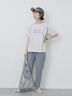 プリントTシャツ（オフホワイト/チャコールグレー/サックスブルー/ラベンダー/Ｓグレー）｜Samansa Mos2 blue（サマンサモスモス ブルー）通販