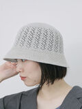 透かし柄ニットバケットハット（グレー）｜Samansa Mos2 blue（サマンサモスモス ブルー）通販