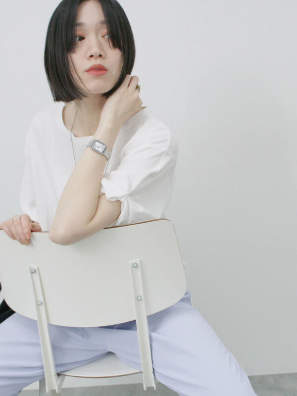 ツイストスリーブアソートTシャツ（オフホワイト）｜Samansa Mos2 blue（サマンサモスモス ブルー）通販