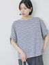 ツイストスリーブアソートTシャツ（オフホワイト/チャコールグレー/ブラック/ブルー/プラム）｜Samansa Mos2 blue（サマンサモスモス ブルー）通販
