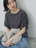 ツイストスリーブアソートTシャツ（オフホワイト/チャコールグレー/ブラック/ブルー/プラム）｜Samansa Mos2 blue（サマンサモスモス ブルー）通販