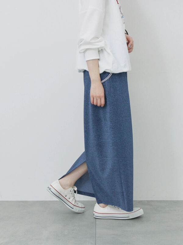 ラメナロースカート（ブルー）｜Samansa Mos2 blue（サマンサモスモス ブルー）通販