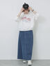 ラメナロースカート（シルバー/ブラック/ブルー）｜Samansa Mos2 blue（サマンサモスモス ブルー）通販