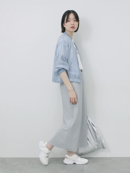 ラメナロースカート（シルバー/ブラック/ブルー）｜Samansa Mos2 blue（サマンサモスモス ブルー）通販
