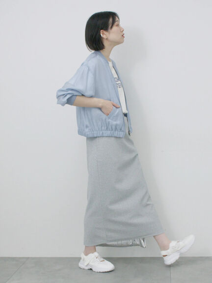 ラメナロースカート（シルバー/ブラック/ブルー）｜Samansa Mos2 blue（サマンサモスモス ブルー）通販