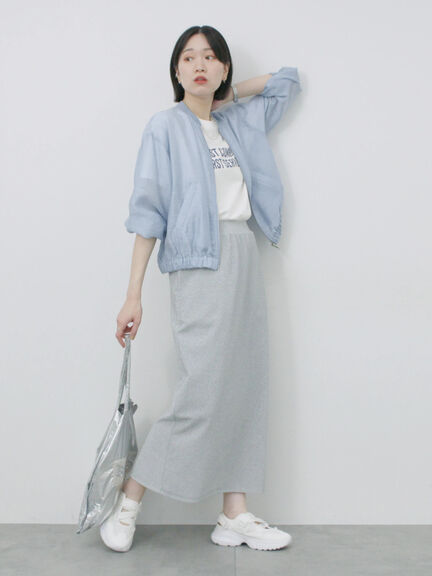 ラメナロースカート（シルバー/ブラック/ブルー）｜Samansa Mos2 blue（サマンサモスモス ブルー）通販