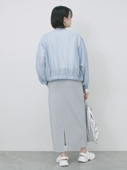 ラメナロースカート（シルバー/ブラック/ブルー）｜Samansa Mos2 blue（サマンサモスモス ブルー）通販