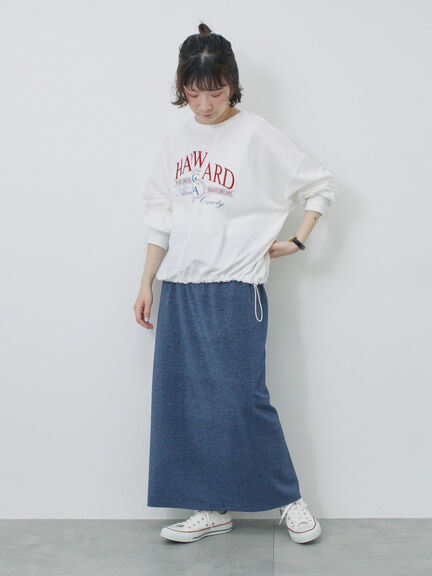 ラメナロースカート（シルバー/ブラック/ブルー）｜Samansa Mos2 blue（サマンサモスモス ブルー）通販