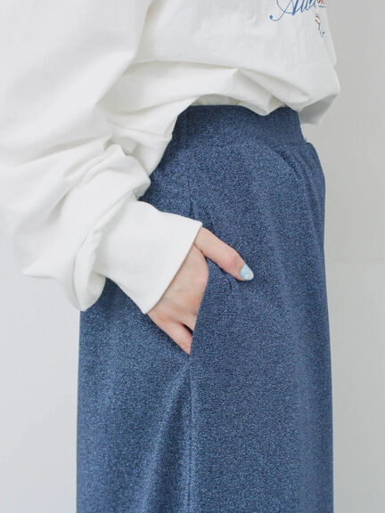 ラメナロースカート（シルバー/ブラック/ブルー）｜Samansa Mos2 blue（サマンサモスモス ブルー）通販