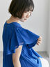 【Made in India】シャーリングブラウス（オフホワイト/ブラック/ブルー）｜Samansa Mos2 blue（サマンサモスモス ブルー）通販