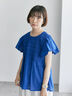 【Made in India】シャーリングブラウス（オフホワイト/ブラック/ブルー）｜Samansa Mos2 blue（サマンサモスモス ブルー）通販