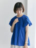 【Made in India】シャーリングブラウス（オフホワイト/ブラック/ブルー）｜Samansa Mos2 blue（サマンサモスモス ブルー）通販