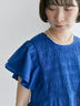 【Made in India】シャーリングブラウス（オフホワイト/ブラック/ブルー）｜Samansa Mos2 blue（サマンサモスモス ブルー）通販