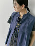 【Made in India】リボンベスト（オフホワイト/ブラック/ネイビー）｜Samansa Mos2 blue（サマンサモスモス ブルー）通販