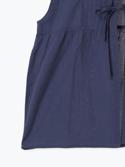 【Made in India】リボンベスト（オフホワイト/ブラック/ネイビー）｜Samansa Mos2 blue（サマンサモスモス ブルー）通販