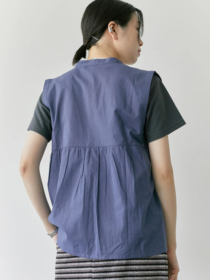 【Made in India】リボンベスト（オフホワイト/ブラック/ネイビー）｜Samansa Mos2 blue（サマンサモスモス ブルー）通販