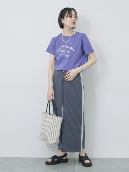 リメイク風Tシャツ（オフホワイト/チャコールグレー/パープル）｜Samansa Mos2 blue（サマンサモスモス ブルー）通販