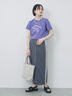 リメイク風Tシャツ（オフホワイト/チャコールグレー/パープル）｜Samansa Mos2 blue（サマンサモスモス ブルー）通販