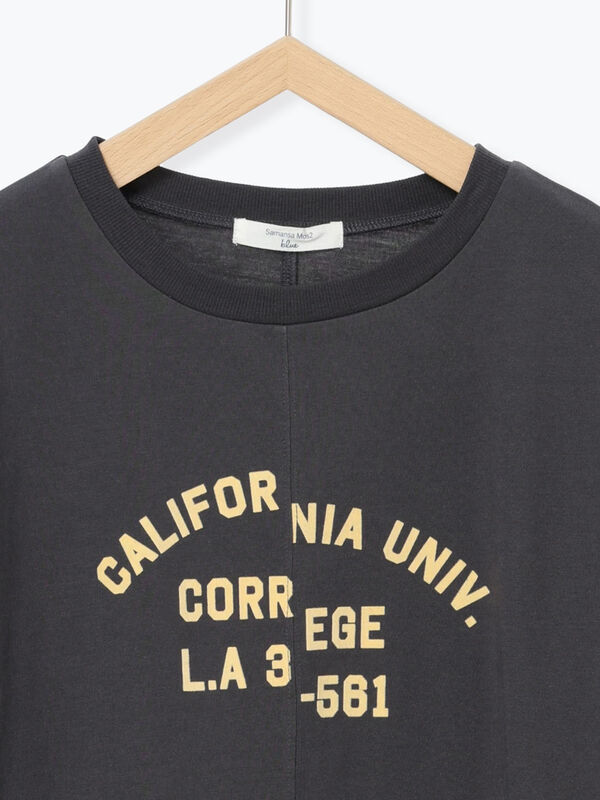 リメイク風デザインレースTシャツ カレッジリメイク風リンガーTシャツ - Tシャツイノベーター ク