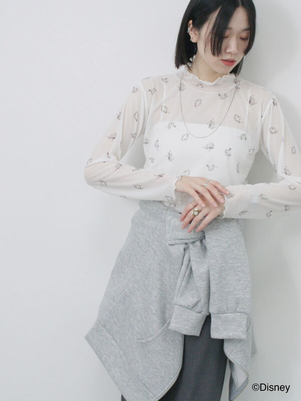 【Disney】ベイマックス/総柄シアーインナー（オフホワイト）｜Samansa Mos2 blue（サマンサモスモス ブルー）通販