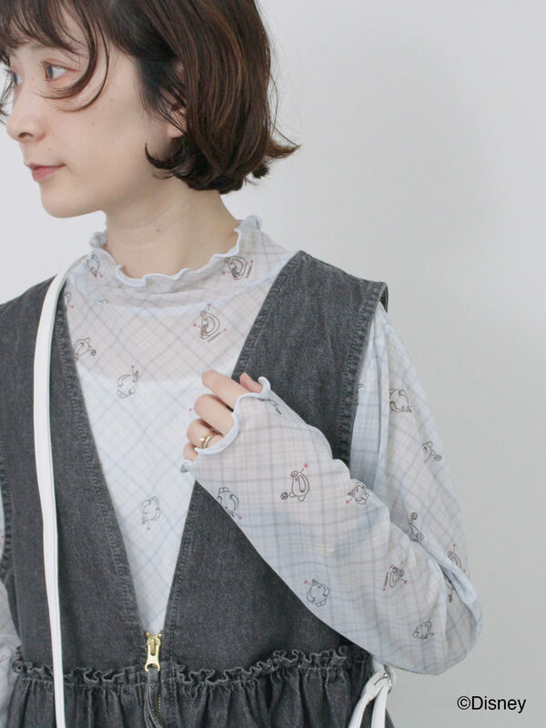 【Disney】ベイマックス/総柄シアーインナー（サックスブルー）｜Samansa Mos2 blue（サマンサモスモス ブルー）通販