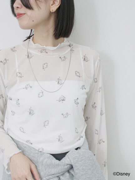 【Disney】ベイマックス/総柄シアーインナー（オフホワイト/サックスブルー）｜Samansa Mos2 blue（サマンサモスモス ブルー）通販