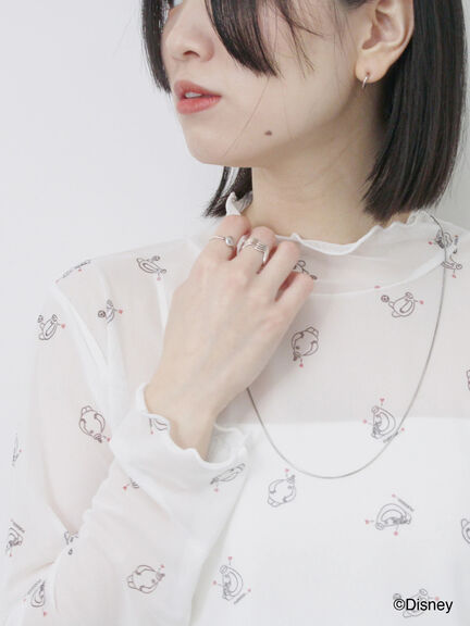 【Disney】ベイマックス/総柄シアーインナー（オフホワイト/サックスブルー）｜Samansa Mos2 blue（サマンサモスモス ブルー）通販