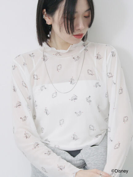 【Disney】ベイマックス/総柄シアーインナー（オフホワイト/サックスブルー）｜Samansa Mos2 blue（サマンサモスモス ブルー）通販