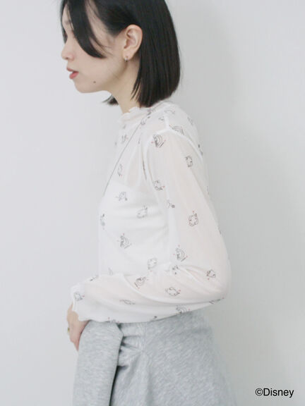 【Disney】ベイマックス/総柄シアーインナー（オフホワイト/サックスブルー）｜Samansa Mos2 blue（サマンサモスモス ブルー）通販