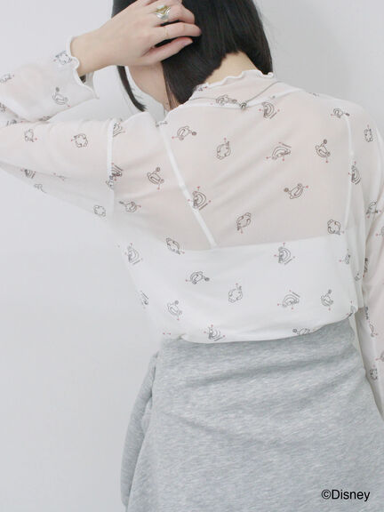 【Disney】ベイマックス/総柄シアーインナー（オフホワイト/サックスブルー）｜Samansa Mos2 blue（サマンサモスモス ブルー）通販