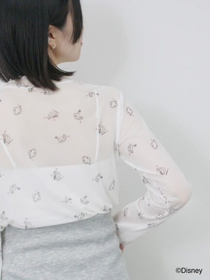 【Disney】ベイマックス/総柄シアーインナー（オフホワイト/サックスブルー）｜Samansa Mos2 blue（サマンサモスモス ブルー）通販